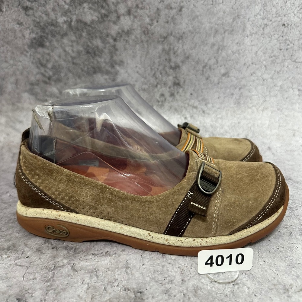 Chaco‎ Clara Flats Womens Size 6 Brown Suede Leather Buckle Strap Comfort Casual